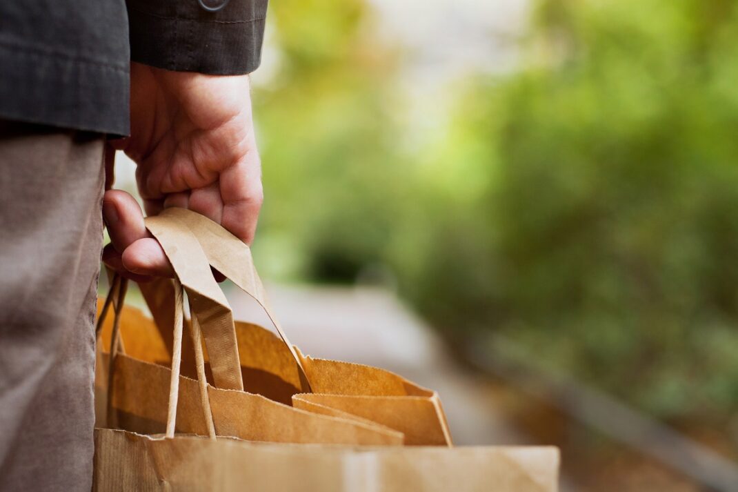 A paper bag. One trend in packaging for 2023 is that consumers will look to switch from plastic to other materials, particularly paper.