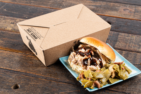 An INNOBOX EDGE with a design printed onto the tear away flap. 