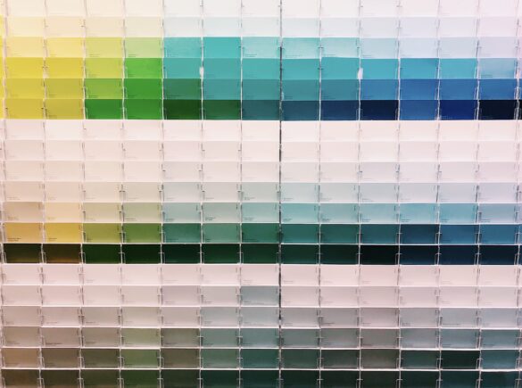 A palette of blues, greens, and yellows—natural colors that we expect to see more of as a trend in graphic design.